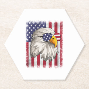 4. Juli USA Flag American Patriotic Eagle Untersetzer