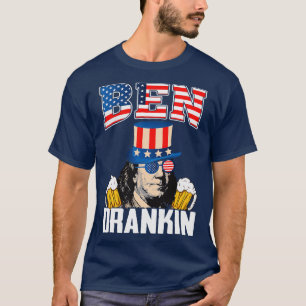 4. Juli USA Flag Ben Drankin T-Shirt