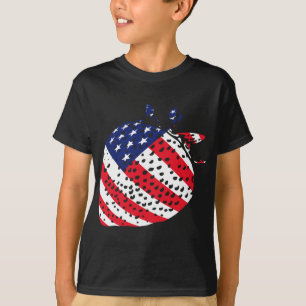 4. Juli USA Flag Patriotic Fruit Stra T-Shirt