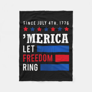4. Juli USA Flagge Amerika Lasse Freiheitsring Fleecedecke