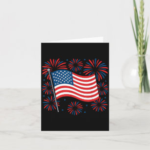 4. Juli USA-Flagge Patriotische Feuerwerk Aamerica Karte