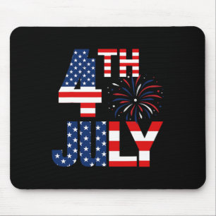 4. Juli USA-Flaggen-Party Patriotisch Amerikanisch Mousepad