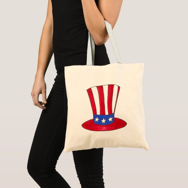 4. Juli USA Patriotic Uncle Sam Top Hat Tasche (Vorderseite (Produkt))
