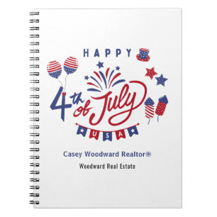 4. Juli USA Realtor Patriotic Budget Notizblock
