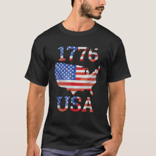 4. Juli USA seit 1776 amerikanische Flagge Amerika T-Shirt