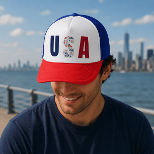 4. Juli USA Trucker Hut – Patriotischer Stil Truckerkappe