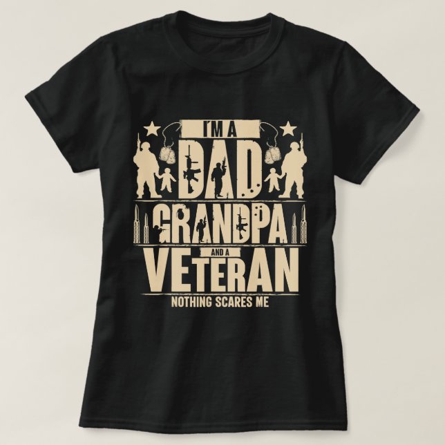 4. Juli Vathers Day Im a Vater Opa und ein Tierarz T-Shirt (Design vorne)