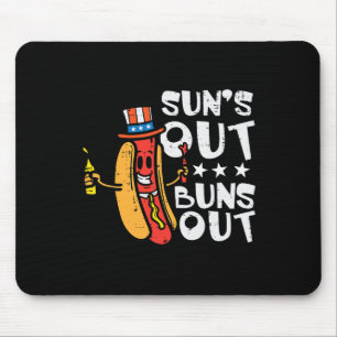 4. Juli veröffentlicht Buns Out Hotdog Patriotisch Mousepad