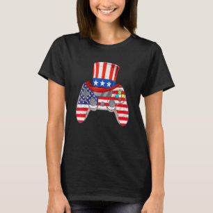 4. Juli Video Game American Flag Uncle Sam Gam T-Shirt