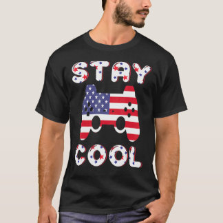 4. Juli Video Game Gamer Kinder Jungs Männer USA T-Shirt