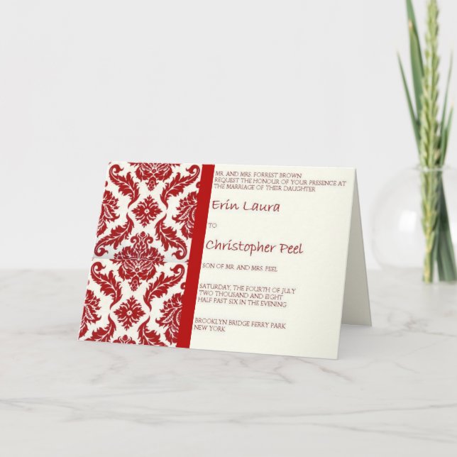 4. Juli Wedding laden Sie ein Einladung (Vorderseite)