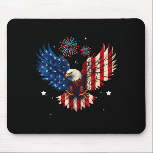 4. Juli Weißkopfseeadler Patriotische Grafik Kunst Mousepad