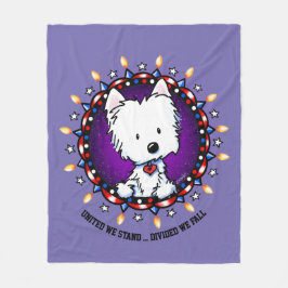4. Juli Westie Fleece Blanket