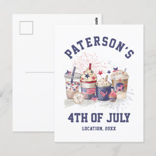 4. Juli Wiedersehen Party Unabhängigkeit Postkarte