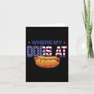4. Juli, wo meine Hunde bei Hotdog Patriot Men Wo Karte