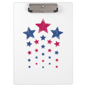 4. Juli Women Men Kids Niedlich USA Patriotic Star Klemmbrett