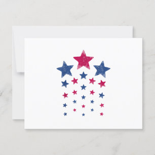 4. Juli Women Men Kids Niedlich USA Patriotic Star RSVP Karte