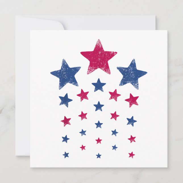 4. Juli Women Men Kids Niedlich USA Patriotic Star Save The Date (Vorderseite)