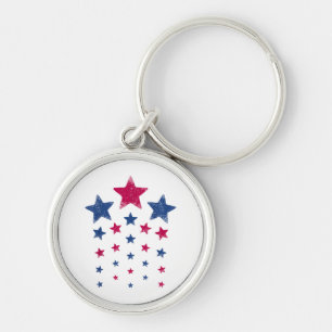 4. Juli Women Men Kids Niedlich USA Patriotic Star Schlüsselanhänger