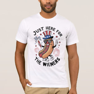 4. Juli Würstchen USA Amerikanische Flagge Patriot T-Shirt