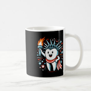 4. Juli Zahnarztzahnarzt Zahnärzte Patriotische Fr Kaffeetasse