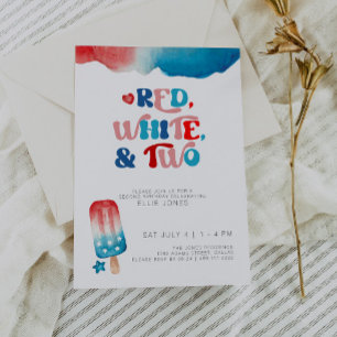 4. Juli Zweite Geburtstagsfeier Einladung