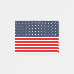 4. july-amerikanische Flagge Post-it Klebezettel