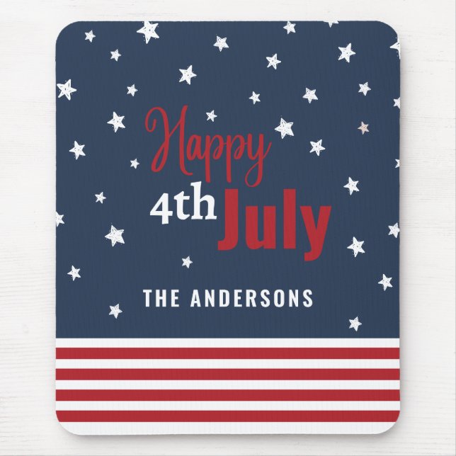 4. july rot-weiß-blaue Geschenkmücke Mousepad (Vorne)