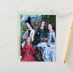 4 Jungfrauenmärtyrerinnen in einem Garten (Detail; Postkarte