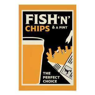 4. Juni — Tag der Fische und des Chips Poster