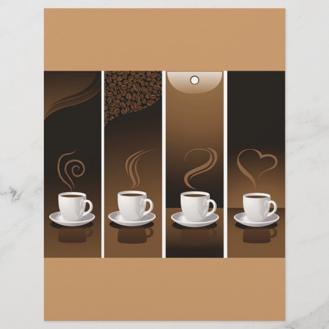 4 Kaffeekuppen in Vektoren (Vorderseite)