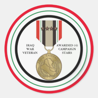4 KAMPAGNE STARTEN IRAK KRIEG VETERAN RUNDER AUFKLEBER