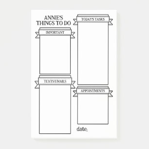 4 Kategorien Niedliche Multifunktionsleisten-Etike Post-it Klebezettel