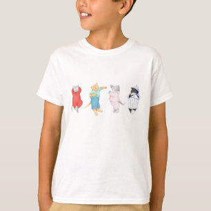 4 KATZEN IN SCHLAFANZÜGEN Jungen T-Shirt