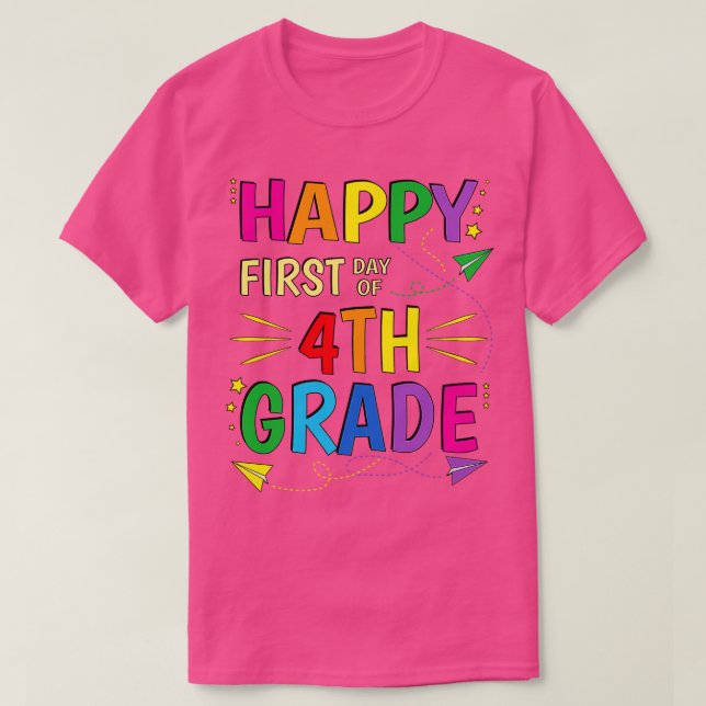 4. Klasse 4 Zurück zur Schule T-Shirt (Design vorne)