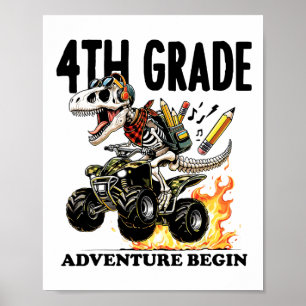 4. Klasse Abenteuer Beginnt Zurück zur Schule Jung Poster