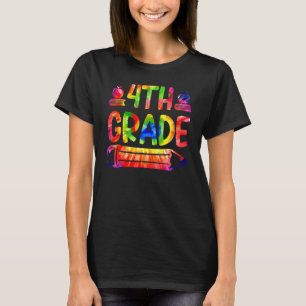 4. Klasse Bleistift Tie Dye Rückkehr zur Schule Le T-Shirt