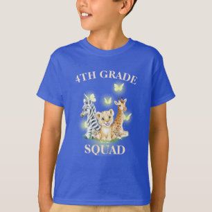 4. Klasse Gruppe Neon wilde Zoo Rückkehr zur Schul T-Shirt