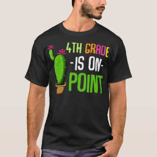 4. Klasse ist auf Punkt lustige Niedliche Kaktus L T-Shirt