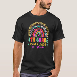 4. Klasse ist mein Jam zurück in die Schule Regenb T-Shirt