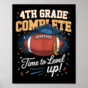 4. Klasse komplett Zeit zum Level-Up-Fußball Letzt Poster