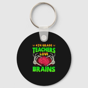 4. Klasse Lehrer Brains Skeleton Hand Heart Hall Schlüsselanhänger