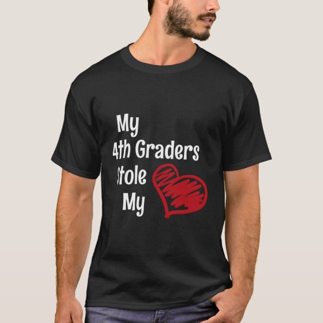 4. Klasse Lehrer für Lehrkräfte in Liebe T-Shirt (Vorderseite)