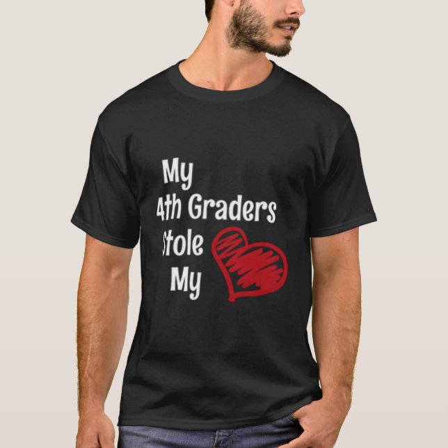 4. Klasse Lehrer für Lehrkräfte in Liebe T-Shirt (Vorderseite)