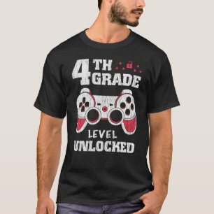 4. Klasse Level freigeschaltet Gamer Zurück zur Sc T-Shirt