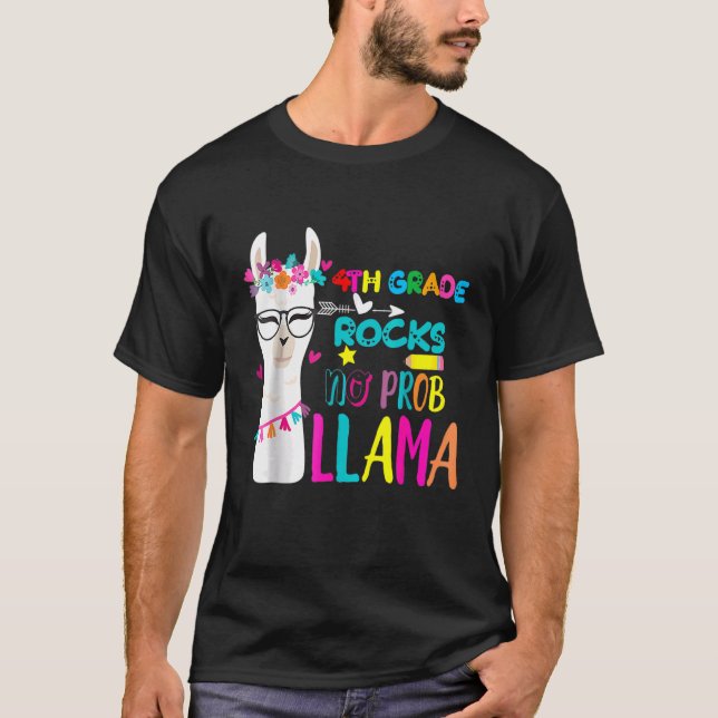 4. Klasse Rocks Lehrer Student Zurück zur Schule N T-Shirt (Vorderseite)
