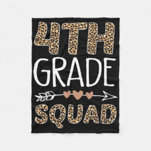 4. Klasse Squad Leopard Lehrer Student Fleecedecke