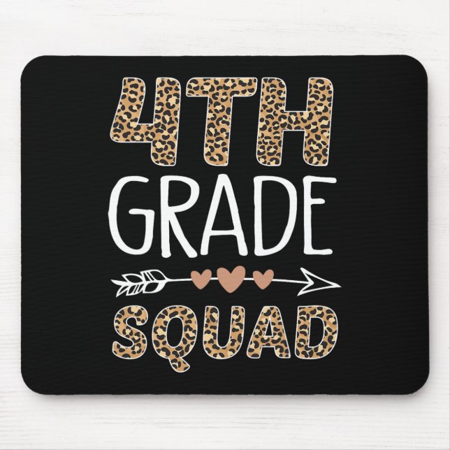 4. Klasse Squad Leopard Lehrer Student Mousepad (Vorne)