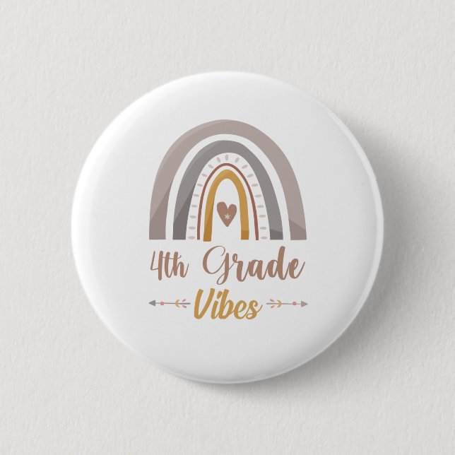 4. Klasse Vibes Vierte Klasse zurück zur Schule Button (Vorderseite)