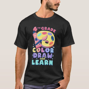 4. Klasse zurück zur Schule Aquarellmalerei T-Shirt